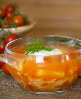 Domatesli Tel Şehriye Çorbası