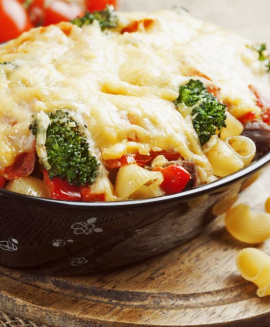 Brokoli ve Mezgitli Makarna Grateni