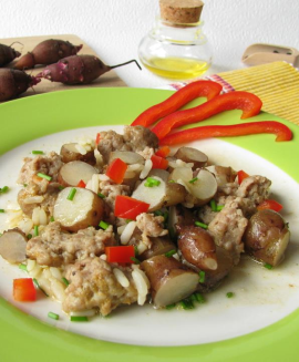 İrmik Yatağında Kıyma ve Yer Elması