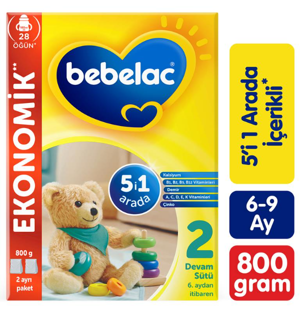 Bebelac 2 Devam Sütü 800g 6-9 Ay
