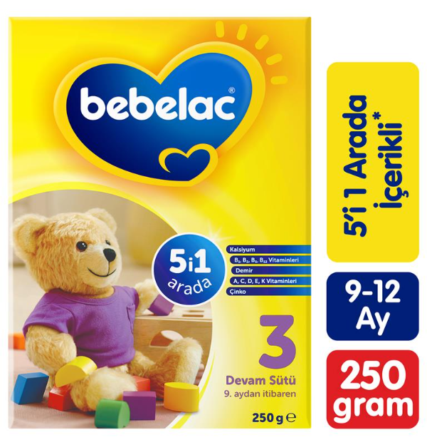 Bebelac 3 Devam Sütü 250 gr 9-12 Ay