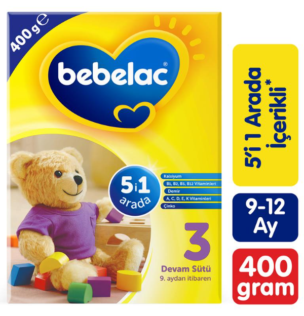 Bebelac 3 Devam Sütü 400g 9-12 Ay