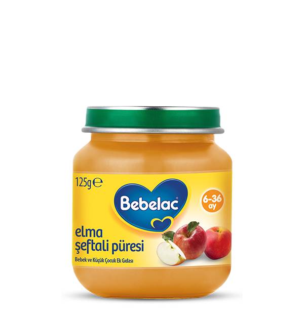 Bebelac Elma Şeftali Püresi 6x125 gram